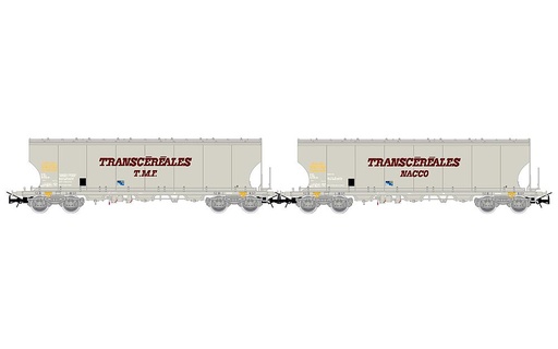 [JOUEF HJ6270  ] JOUEF HJ6270   H0  SNCF, 2 pièces, 4 essieux. Wagon à toit pivotant pour le transport de céréales vers l'Espagne 