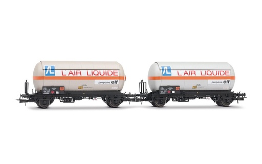 [JOUEF HJ6287  ] JOUEF HJ6287   H0  SNCF, Coffret de deux wagons-citernes à gaz à deux essieux avec toits pare-soleil, Air Liquide 