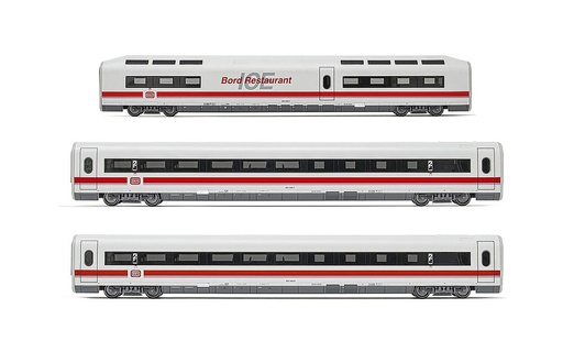 [LIMA HL4674  ] LIMA HL4674  1/87   DB, Coffret de 3 pièces pour complément ICE 1 série 401, blanc/rouge 