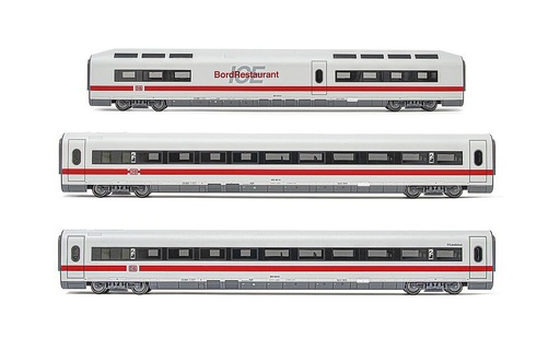 [LIMA HL4675  ] LIMA HL4675  1/87   DB AG, Coffret de 3 pièces pour complément ICE 1 série 401, blanc/rouge 