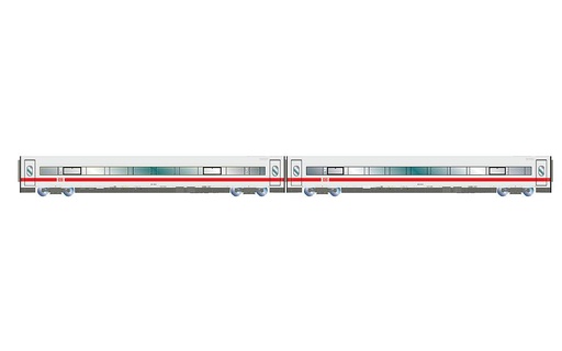 [LIMA HL4678  ] LIMA HL4678  1/87   DB AG, Coffret de 2 pièces pour complément ICE 1 série 401, blanc/rouge 