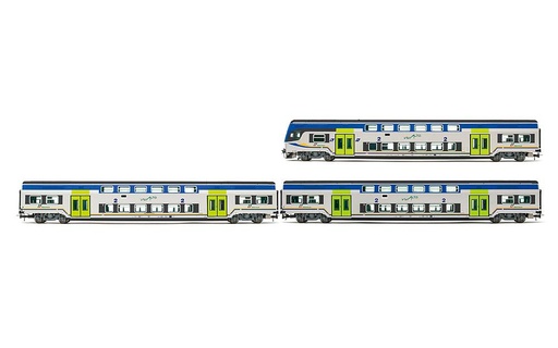 [LIMA HL5056  ] LIMA HL5056  1/87   FS Trenitalia, Set de 3 pièces Vivalto, DPR avec ancien logo Vivalto 