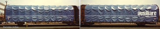 [RIVAROSSI HR6569  ] RIVAROSSI HR6569  1/87   FS, wagon à 3 essieux. Wagon à bâche coulissante Las, bleu, Ausiliare 