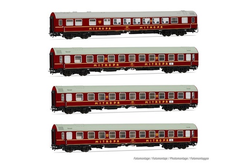 [RIVAROSSI HR4379  ] RIVAROSSI HR4379   H0  DR, coffret de 4 voitures voyageurs OSShD type B Tourex 