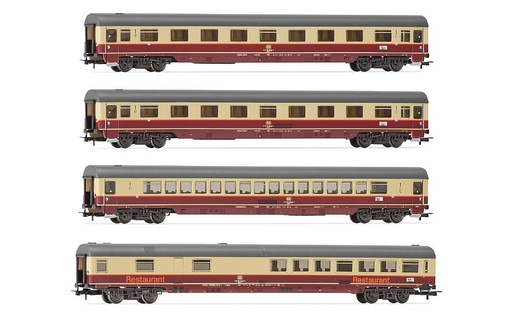 [RIVAROSSI HR4346  ] RIVAROSSI HR4346   H0  DB, Coffret de 4 voitures voyageurs TEE Rheingold 
