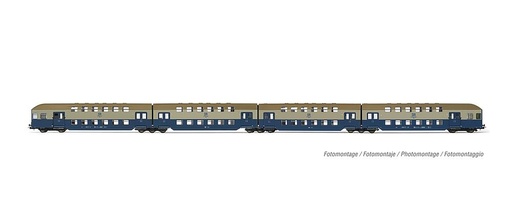 [RIVAROSSI HR4371  ] RIVAROSSI HR4371   H0  DR, unité à deux étages de 4 pièces sans compartiment de commande 