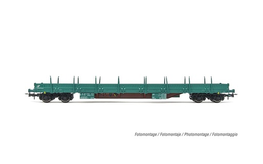 [RIVAROSSI HR6552  ] RIVAROSSI HR6552   H0  FS, wagon plat avec ranchers Res 