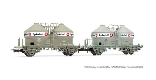 [RIVAROSSI HR6591  ] RIVAROSSI HR6591   H0  DB, Coffret de 2 essieux. Wagon-silo 