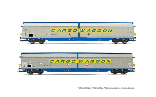 [RIVAROSSI HR6599  ] RIVAROSSI HR6599   H0  DB, set de 2 wagons à parois coulissantes 