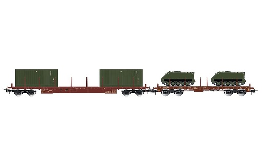 [RIVAROSSI HR6612  ] RIVAROSSI HR6612   H0  FS, set de 2 wagons plats 