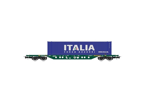 [RIVAROSSI HR6617  ] RIVAROSSI HR6617   H0  FS CEMAT, wagon à 4 essieux. Wagon porte-conteneurs Sgns 