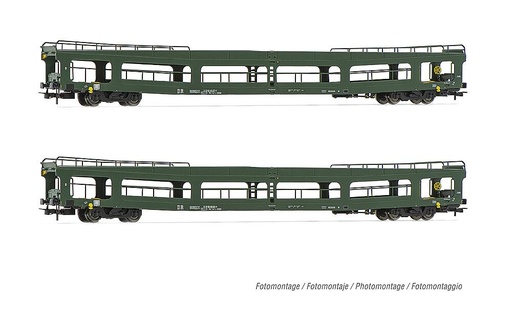 [RIVAROSSI HR4380  ] RIVAROSSI HR4380   H0  DR, Coffret de 2 voitures de transport de voitures DDm 916 