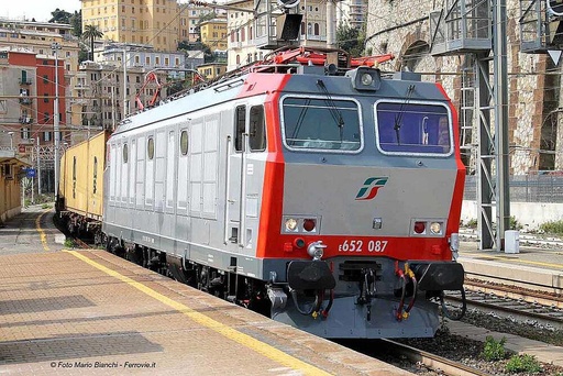 [RIVAROSSI HR2797D  ] RIVAROSSI HR2797D  1/87   FS, Locomotive électrique série E.652 108, rouge/argent, FS Mercitalia 