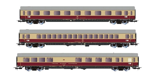 [RIVAROSSI HR4305  ] RIVAROSSI HR4305  1/87   DB, coffret de 3 voitures voyageurs TEE Helvetia, Hambourg-Zurich, 