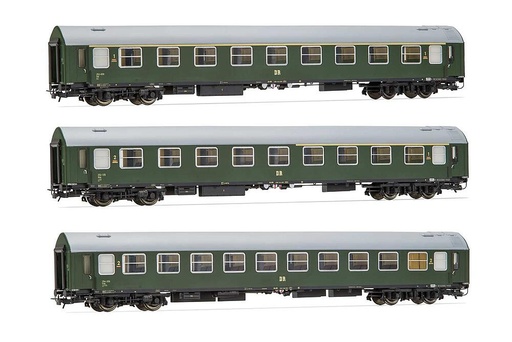 [RIVAROSSI HR4327  ] RIVAROSSI HR4327  1/87   DR, Coffret de 3 voitures de voyageurs, Vert 