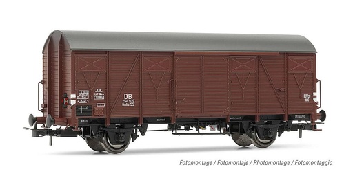 [RIVAROSSI HR6503  ] RIVAROSSI HR6503  1/87   DB, Wagon marchandises couvert à 2 essieux Gmhs 55 avec signal de fin de convoi 