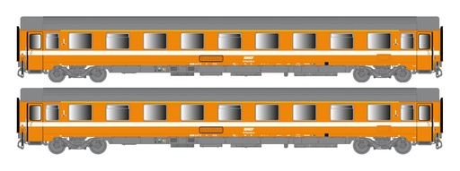[LSM 40350] LS MODELS 40350 SET VSE A9u + VSE A9u, orange, bandeau blanc, toit gris, C1, avec air conditionné