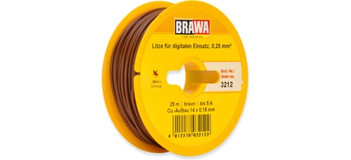 [Brawa 3212  ] Brawa 3212 Conducteur unique 0,25mm² 25m br 