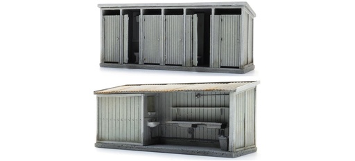[Artitec 10.435  ] Douche et bloc sanitaire Camping H0 1:87 Kit de construction en résine et pièces gravées, non peintes Artitec 10.435  
