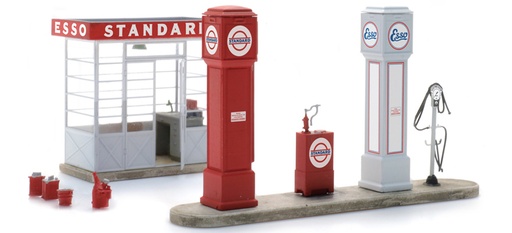 [Artitec 10.438  ] Station-service Esso-Standard kit H0 1:87 Kit de construction en résine et pièces gravées, non peintes Artitec 10.438  