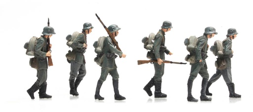 [Artitec 387.404  ] WW I Marchierende Deutsche Infanterie 6 Fig. H0 1:87 Modèle fini en résine, peint Artitec 387.404  