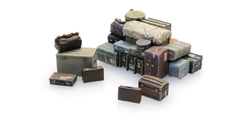 [Artitec 387.568  ] Ancienne valise de cabine et bagages H0 1:87 Modèle fini en résine, peint Artitec 387.568  