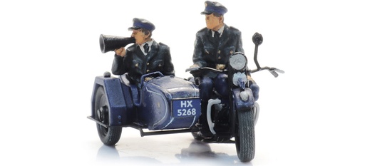 [Artitec 387.580  ] Moto de la police du Reich avec side-car + 2 figurines H0 1:87 Modèle fini en résine, peint Artitec 387.580  