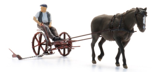 [Artitec 387.610  ] Barre de coupe avec cheval + figurine H0 1:87 Modèle fini en résine, peint Artitec 387.610  