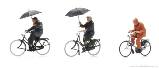 [Artitec 5870016  ] Cyclistes sous la pluie (3x) H0 1:87 Modèle fini Figurines, peintes Artitec 5870016  