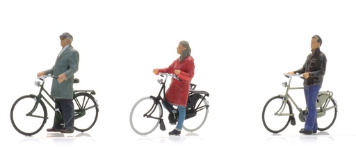 [Artitec 5870018  ] Cyclistes aux feux de signalisation (3x) H0 1:87 Modèle fini Figurines, peintes Artitec 5870018  