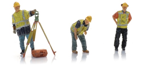 [Artitec 5870038  ] Ouvrier de la voie avec théodolite à partir de 1990 (3x) H0 1:87 Modèle fini Figurines, peintes Artitec 5870038  