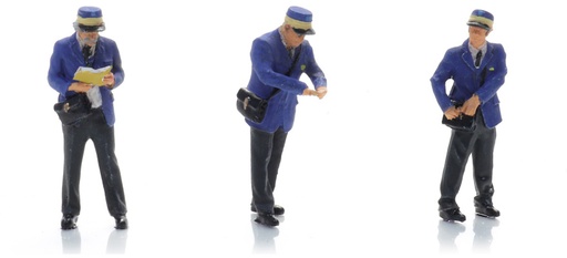 [Artitec 5870045  ] Contrôleur NS dans le train des années 80 (3x) H0 1:87 Modèle fini Figurines, peintes Artitec 5870045  