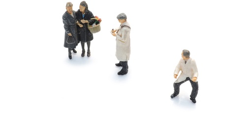 [Artitec 5870049  ] Hommes du lait avec des clientes 1940-70 (3x) H0 1:87 Modèle fini Figurines, peintes Artitec 5870049  
