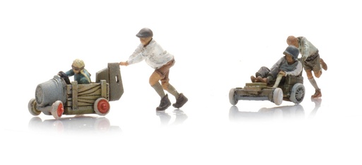 [Artitec 5870102  ] Courses de caisses à savon 1940-1970 (4x) H0 1:87 Modèle fini Figurines, peintes Artitec 5870102  