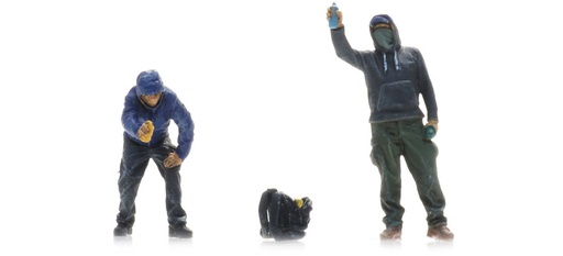 [Artitec 5870109  ] Vandalisme par graffiti (2x) H0 1:87 Modèle fini Figurines, peintes Artitec 5870109  