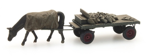 [Artitec 316.051  ] Chariot à charbon avec cheval N 1:160 Modèle fini en résine, peint Artitec 316.051  