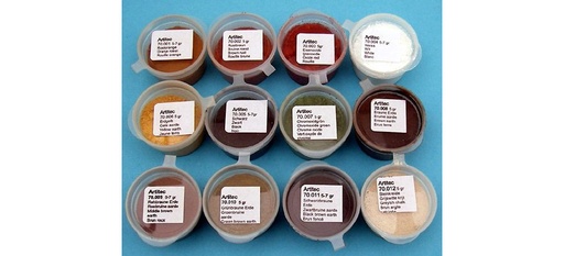 [Artitec 70.000  ] Set de poudre de 12 couleurs --- Kit de poudre de vieillissement Artitec 70.000  