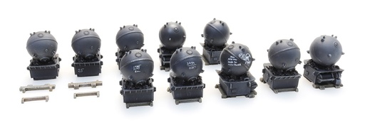 [Artitec 487.801.86  ] Chargement : WM mines marines pour wagons de marchandises H0 1:87 Modèle fini en résine, peint Artitec 487.801.86  