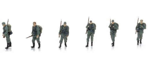 [Artitec 5870059  ] Infanterie WM en longue marche (6x) H0 1:87 Modèle fini Figurines, peintes Artitec 5870059  