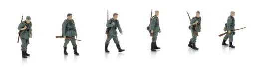 [Artitec 5870060  ] WM-Infanterie - Marche détendue (6x) H0 1:87 Modèle fini Figurines, peintes Artitec 5870060  