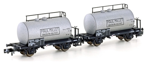 [43444] Hobbytrain H24852 Lot de 2 wagons citernes légers SNCF/Millet Ep.III