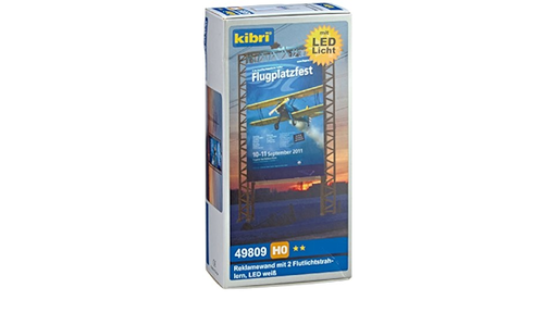 [9000] Kibri 49809 échelle Ho échelle 1:87 panneau d'affichage publicitaire mur avec kit de projecteurs 2 DEL