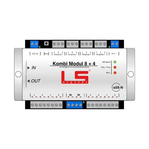 [9910001585] LS Digital Kombi Modul 8+4 Module de rétrosignalisation s88-N+ Switch Control