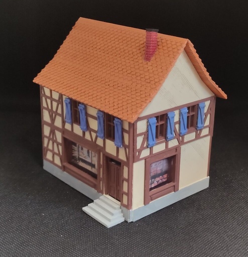 [2202LBO] La boucherie maison alsacienne en Kit échelle HO de Maison d'ANTAN  