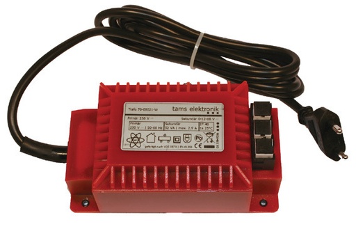 [70-09021-01] Transformateur de tension alternative, 52 VA - 12/18 V - 2,9 A Tams Elektronik 70-09021-01 