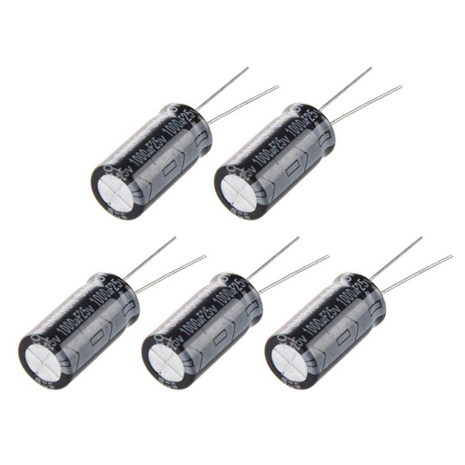 [84-43303-10] Elko, radial, 1000 µF, 25 V, 10x21mm, RM 5 lot de 10  Tams Elektronik 84-43303-10 