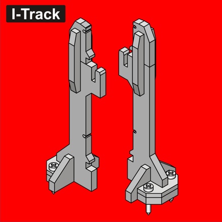 [HCT9690-12] Pieds pour Rondela ou pour Segment - n°12 hauteur 128,1mm - 12 pcs   HCT9690-12 I-Track France 