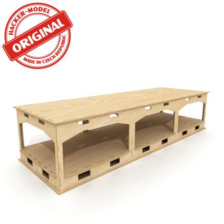 [HCT9840F] Module avec gare cachée prêt à assembler Easy fit en contreplaqué découpé laser 100x30 hauteur 26 cm HCT9840F I-Track France 