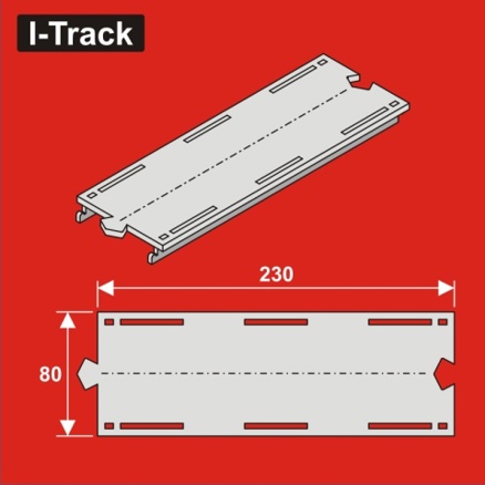 [HCT9653] H0 Segments droits voie unique 80x230mm 6p. HCT9653 I-Track France 