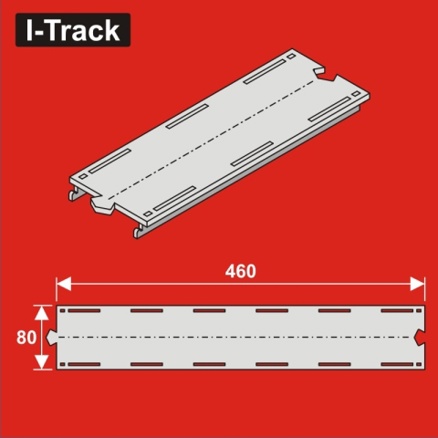 [HCT9655] H0 Segments droits voie unique 80x460mm 4p. HCT9655 I-Track France 